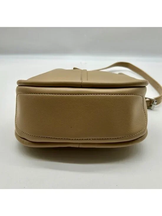 Miztique Beige Leather Crossbody Bag - Picture 5 of 10